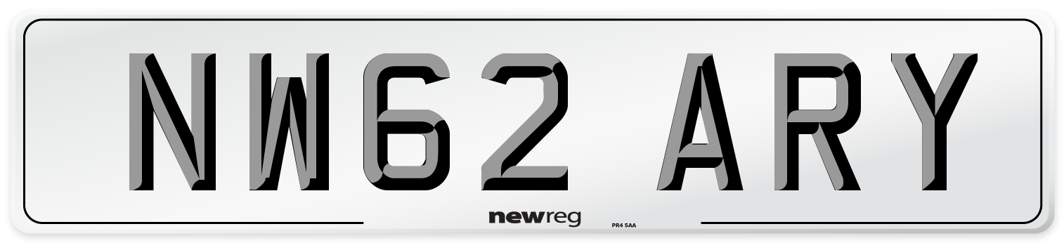 NW62 ARY Number Plate from New Reg